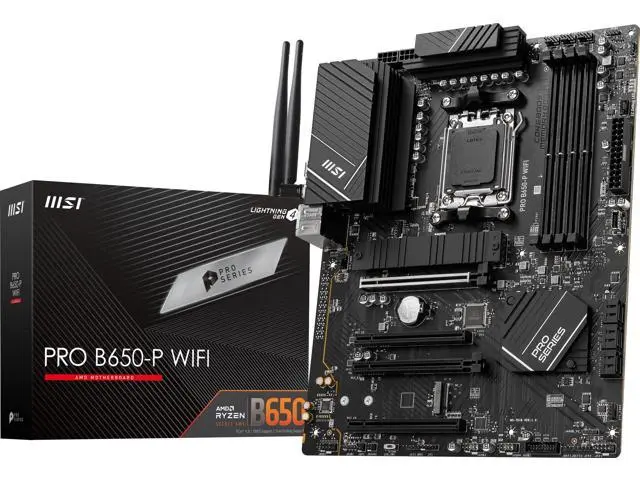 Refurbished: MSI PRO B650-P WIFI AM5 AMD B650 SATA 6Gb/s ATX Motherboard - Newegg.com