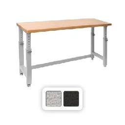 Seville Classics® UltraHD® Height Adjustable Heavy Duty Workbench With Solid Wood Top, 72" W x 25" D - Sam's Club