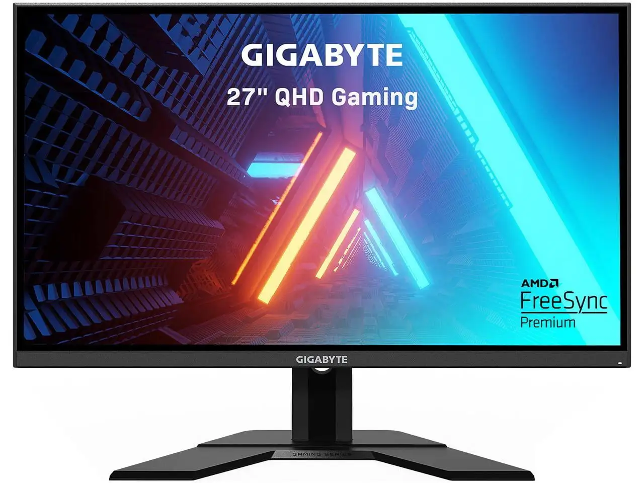 GIGABYTE G27Q 27" 144Hz 1440P Gaming Monitor, 2560 x 1440 IPS Display, 1ms (MPRT) Response Time, 92% DCI-P3, VESA Display HDR400, FreeSync Premium, 1x DisplayPort 1.2, 2x HDMI 2.0, 2x USB 3.0, Height - Walmart.com