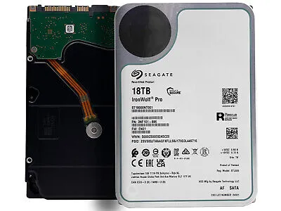 Seagate Ironwolf Pro ST18000NT001 18TB 7200RPM 3.5" SATA 6.0Gb/s NAS Hard Drive  | eBay