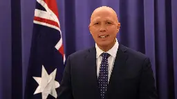 Peter Dutton says he'll never stand in front of an Aboriginal flag as prime minister