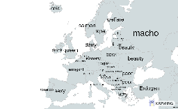 Most related search terms in naver(korean search engine) of european countries