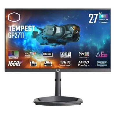 Cooler Master Tempest GP2711 27 2K 165Hz Mini LED PC Gaming Monitor  | eBay