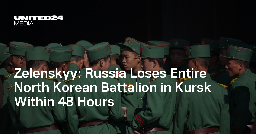 Zelenskyy: Russia Loses Entire North Korean Battalion in Kursk Within 48 Hours