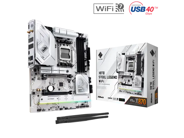 ASRock X870 STEEL LEGEND WIFI AM5 ATX Motherboard - Newegg.com