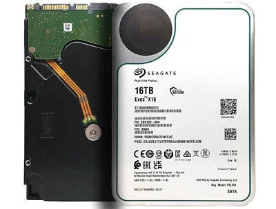 Seagate EXOS X16 16TB 256MB 7200rpm 3.5" SATA 6Gb/s Enterprise HDD ST16000NM001G  | eBay